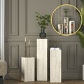 Set masute 2 piese, Hanah Home, AD106, PAL melaminat, Travertin