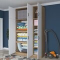 Dulap pentru haine, Hanah Home, BA104, 145x239x55 cm, PAL melaminat, Nuc/Alb