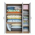 Dulap pentru haine, Hanah Home, BA105, 145x181.9x55 cm, PAL melaminat, Nuc/Alb
