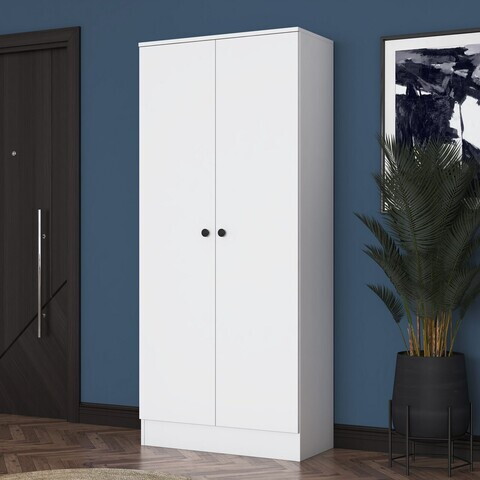 Cuier de perete, Hanah Home, EA148, 80x182.8x37.5 cm, PAL melaminat, Alb