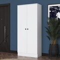 Cuier de perete, Hanah Home, EA148, 80x182.8x37.5 cm, PAL melaminat, Alb
