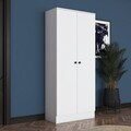 Cuier de perete, Hanah Home, EA148, 80x182.8x37.5 cm, PAL melaminat, Alb
