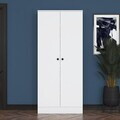 Cuier de perete, Hanah Home, EA148, 80x182.8x37.5 cm, PAL melaminat, Alb