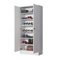 Cuier de perete, Hanah Home, EA148, 80x182.8x37.5 cm, PAL melaminat, Alb