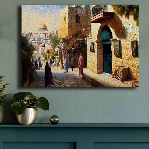 Tablou decorativ, 70100GSC-023, Canvas, Lemn, Multicolor