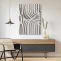 Tablou decorativ, 70100Wabisabi-032, Lemn masiv, Material: 100% PÂNZĂ DE POLIESTER, Multicolor