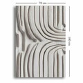 Tablou decorativ, 70100Wabisabi-032, Lemn masiv, Material: 100% PÂNZĂ DE POLIESTER, Multicolor