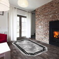 Covor, Aln600206Sy02, 80x150 cm, Poliester, Gri/Negru