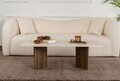 Masuta de cafea, Hanah Home, Sabin, 119x40x60 cm, PAL, Travertin / Nuc Venezia