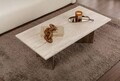 Masuta de cafea, Hanah Home, Sabin, 119x40x60 cm, PAL, Travertin / Nuc Venezia