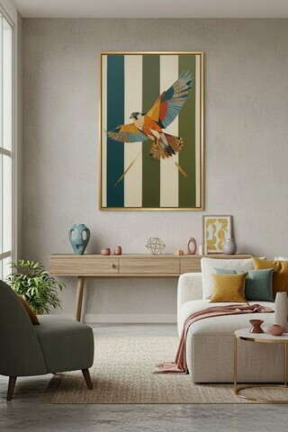 Tablou decorativ, Huhu3118, Canvas, Cadru din aluminiu (Grosime: 5 cm), Multicolor