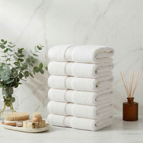 Set prosoape, L'essentiel Maison, Carefree, Bumbac, Ecru
