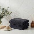 Set prosoape de baie, L'essentiel Maison, Unceasing, Bumbac, Negru