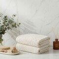 Set prosoape de baie, L'essentiel Maison, Unceasing, Bumbac, Ecru