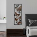 Decoratiune de perete, Kelebek 3, Metal, Dimensiuni: 32 x 90 x 4 cm, Multicolor