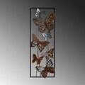 Decoratiune de perete, Kelebek 3, Metal, Dimensiuni: 32 x 90 x 4 cm, Multicolor