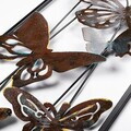 Decoratiune de perete, Kelebek 3, Metal, Dimensiuni: 32 x 90 x 4 cm, Multicolor