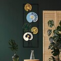 Decoratiune de perete, Grape Vine 1 (3), Metal, Dimensiuni: 32 x 90 x 4 cm, Multicolor