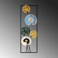 Decoratiune de perete, Grape Vine 1 (3), Metal, Dimensiuni: 32 x 90 x 4 cm, Multicolor