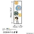 Decoratiune de perete, Grape Vine 1 (3), Metal, Dimensiuni: 32 x 90 x 4 cm, Multicolor