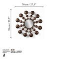 Oglinda decorativa, Bys, Metal, Oglindă de sticlă, Multicolor