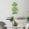 Decoratiune de perete, Do More Of What Makes You Happy, MDF/MUȘCHI, Dimensiune: 41 x 70 cm, Verde