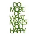 Decoratiune de perete, Do More Of What Makes You Happy, MDF/MUȘCHI, Dimensiune: 41 x 70 cm, Verde