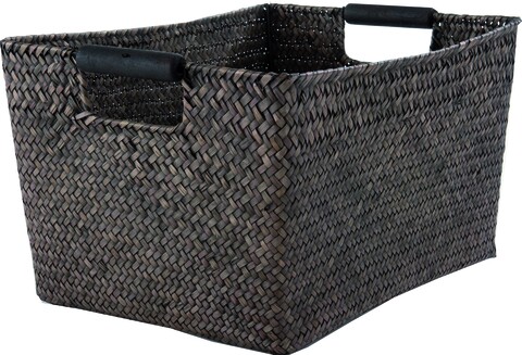 Cos pentru depozitare, Compactor, Sampan, 36 x 26 x 20 cm, lemn/metal, maro