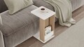 Masuta, Hanah Home, MIN1-SW, 32x42x55 cm, PAL, Stejar / Alb