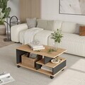 Masuta de cafea, Hanah Home, MIN9-SA, 90x42.5x51 cm, PAL, Stejar / Antracit