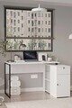 Birou, Hanah Home, Nor1-W, 129.8x70x90 cm, PAL, Alb
