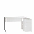 Birou, Hanah Home, Nor1-W, 129.8x70x90 cm, PAL, Alb