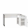 Birou, Hanah Home, Nor1-W, 129.8x70x90 cm, PAL, Alb