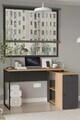 Birou, Hanah Home, Nor1-Sa, 129.8x70x90 cm, PAL, Natural / Antracit