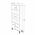 Dulap multifunctional, Hanah Home, Vıs4-Cka, 75x178x25 cm, PAL, Maro