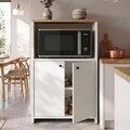 Dulap multifunctional, Hanah Home, Vrn1-Sw, 68.6x86.8x35 cm, PAL, Natural/Alb