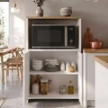 Dulap multifunctional, Hanah Home, Vrn1-Sw, 68.6x86.8x35 cm, PAL, Natural/Alb