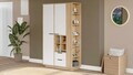 Dulap multifunctional, Hanah Home, Frt1-Sw, 110x190x45 cm, PAL, Natural/Alb