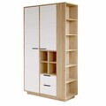 Dulap multifunctional, Hanah Home, Frt1-Sw, 110x190x45 cm, PAL, Natural/Alb
