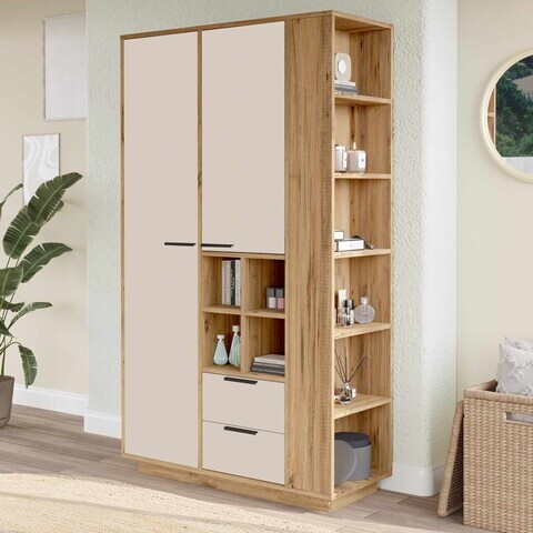 Dulap multifunctional, Hanah Home, Frt1-Aka, 110x190x45 cm, PAL, Maro