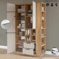 Dulap multifunctional, Hanah Home, Frt1-Aka, 110x190x45 cm, PAL, Maro