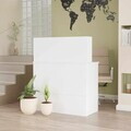 Masa de receptie, Hanah Home, Beg20-W, 90x110x44.5 cm, PAL, Alb
