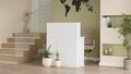 Masa de receptie, Hanah Home, Beg20-W, 90x110x44.5 cm, PAL, Alb