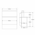 Masa de receptie, Hanah Home, Beg20-W, 90x110x44.5 cm, PAL, Alb