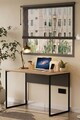 Birou, Hanah Home, Nor2-Sa, 100x75x55 cm, PAL, Stejar / Antracit