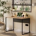 Birou, Hanah Home, Nor2-Sa, 100x75x55 cm, PAL, Stejar / Antracit