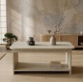Masuta de cafea, Hanah Home, Chb1-T, 100x41.8x50 cm, PAL, Travertin
