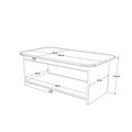 Masuta de cafea, Hanah Home, Chb1-T, 100x41.8x50 cm, PAL, Travertin