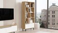 Corp biblioteca, Hanah Home, ON4-SW, 83.9x175.6x29.5 cm, PAL, Stejar / Alb