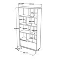 Corp biblioteca, Hanah Home, ON4-SW, 83.9x175.6x29.5 cm, PAL, Stejar / Alb